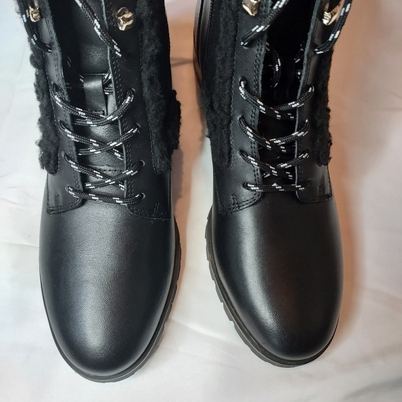 KATE Spade Women's leather faux fur Combat Boot - Picture 4 of 11